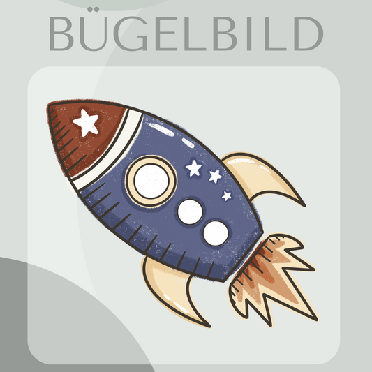 Bügelbild Rakete