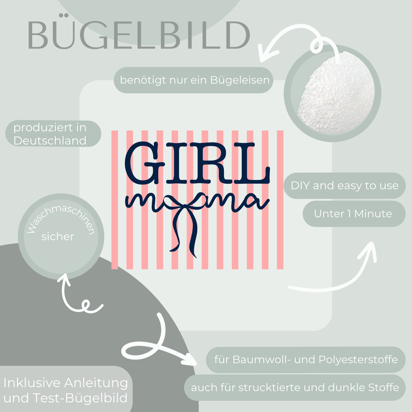 Girl Mama Bügelbild Eigenproduktion