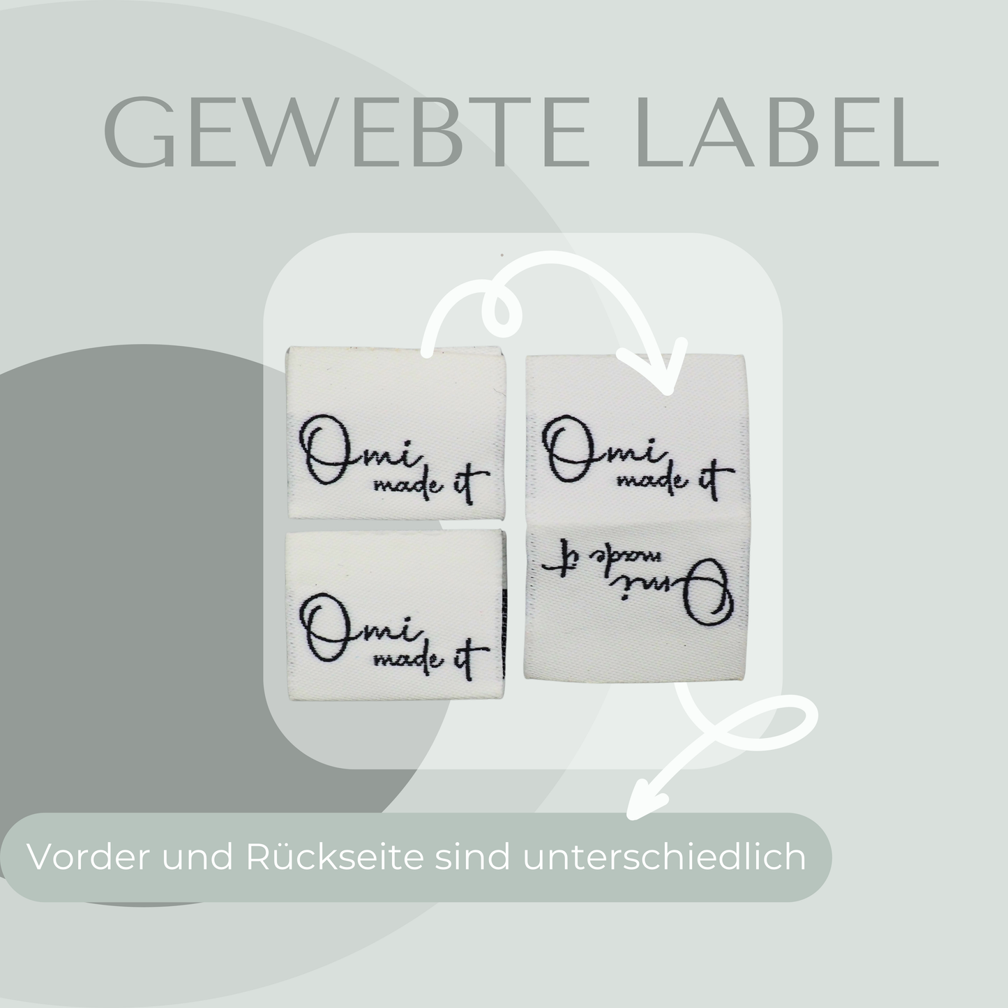 Omi made it Web Label gewebt Eigenproduktion