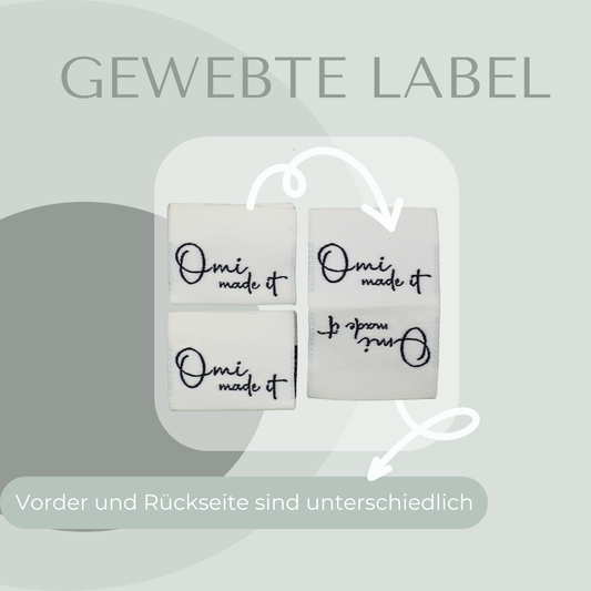 Omi made it Web Label gewebt Eigenproduktion