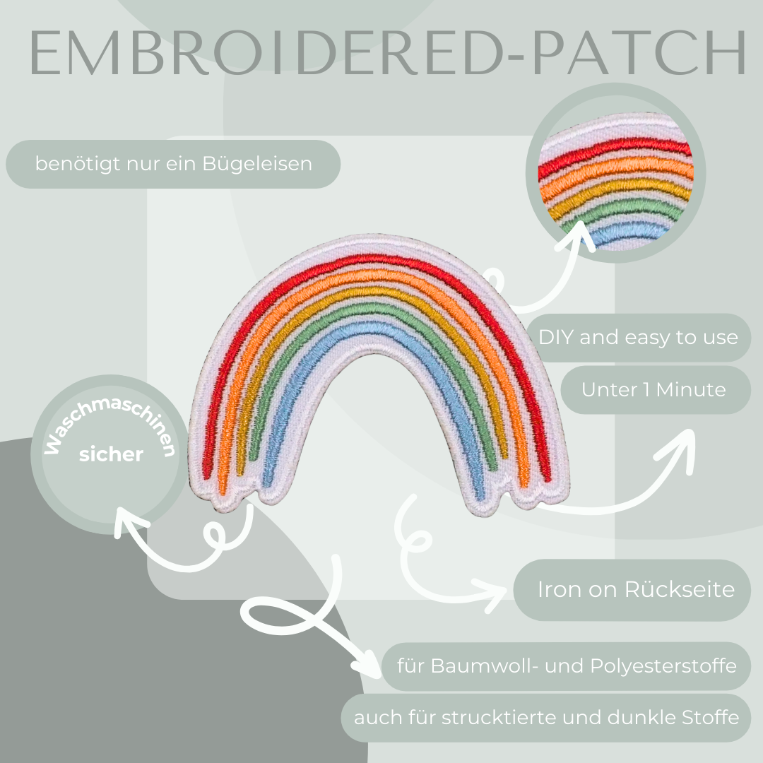 Embroidered Patch Regenbogen Iron-on