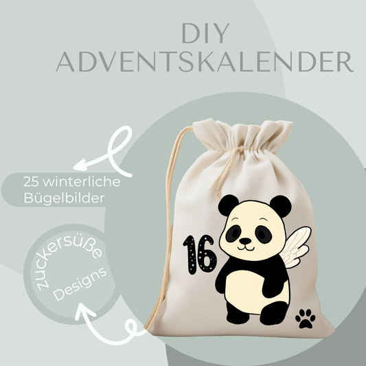 DIY Adventskalender mit eigenen winterlichen Bügelbildern.