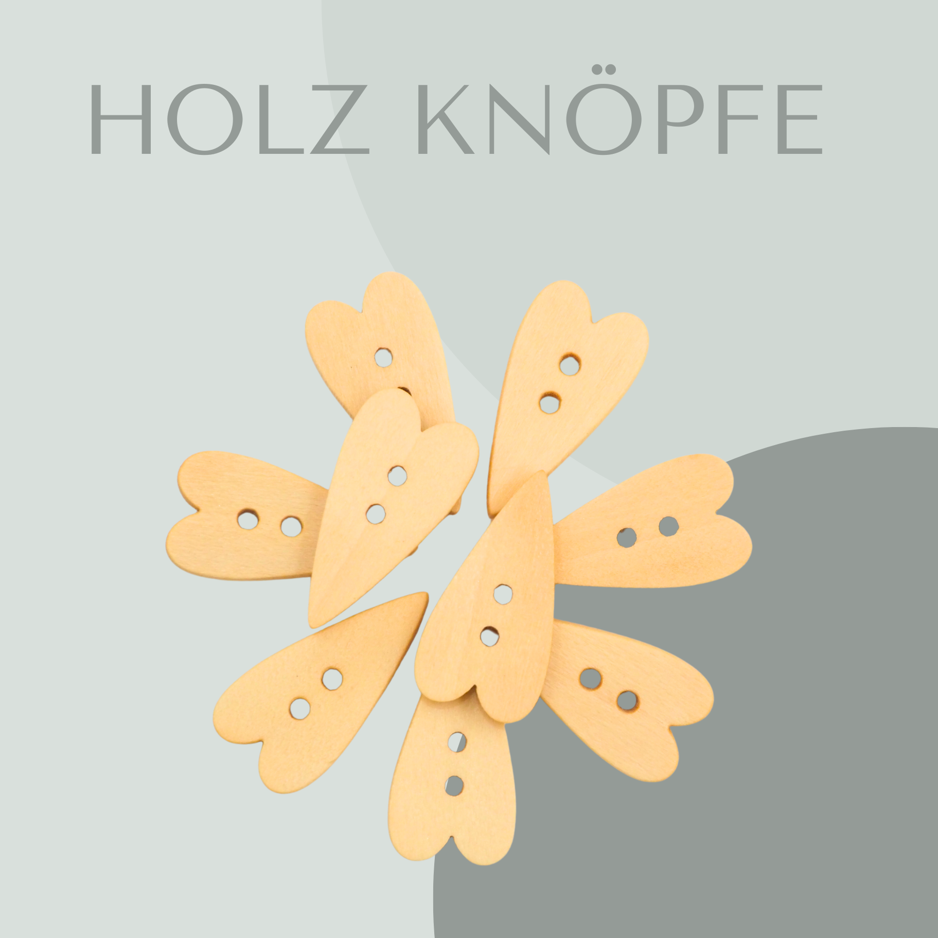 Herz, Holzknopf 