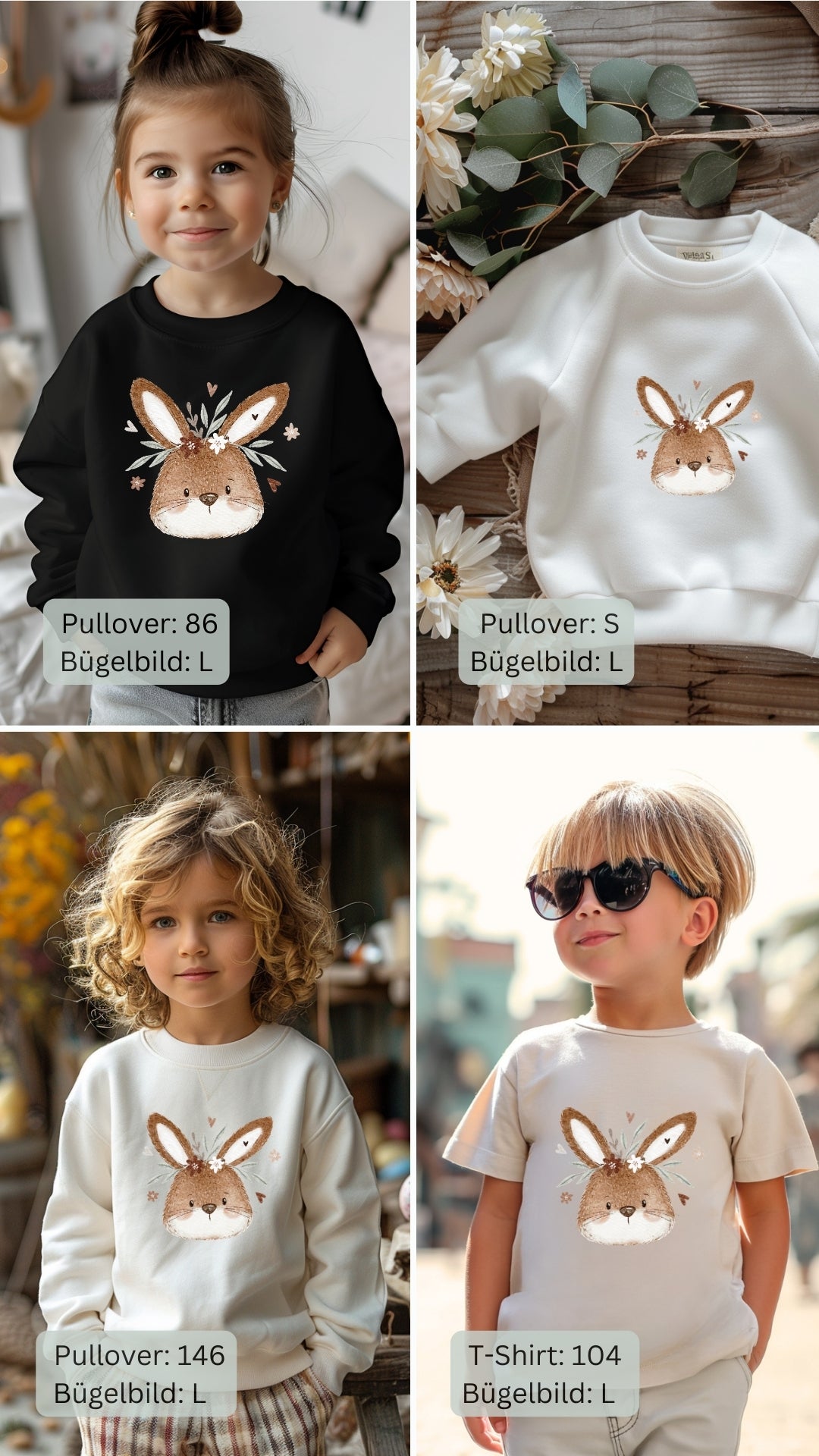 Hase hellbraun - Bügel-Bild Bügelbild Eigenproduktion