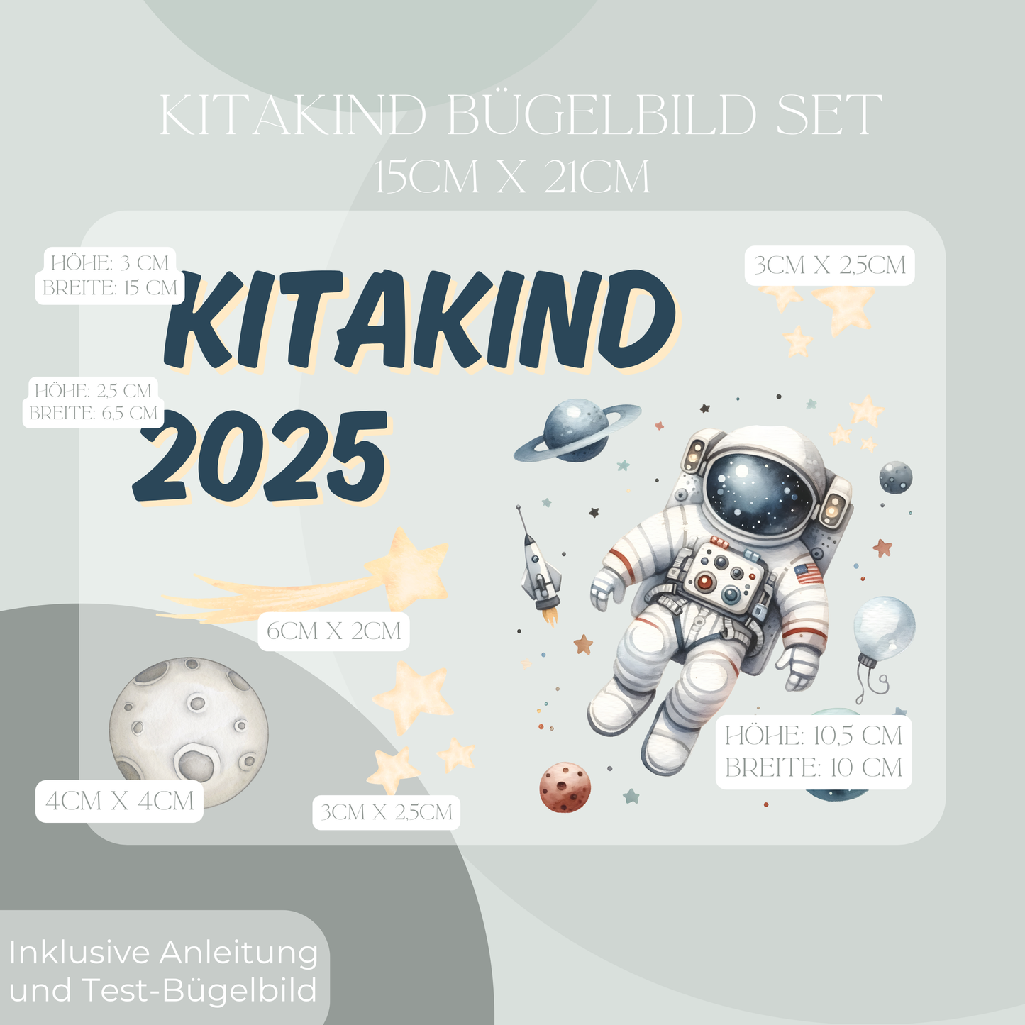 Bügelbild-Set Kitakind 2025 Astronaut