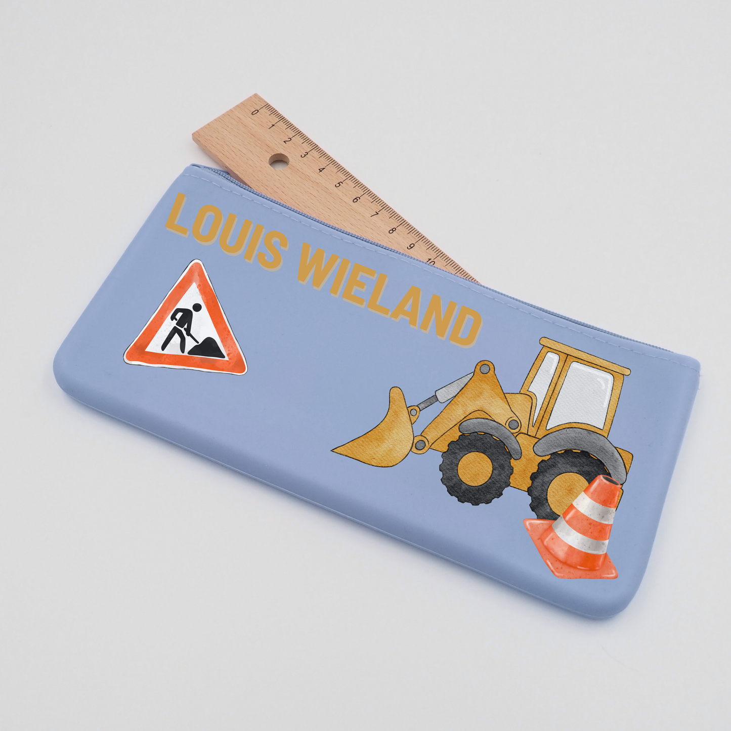 Baustelle Rub-On Sticker Set personalisierbar