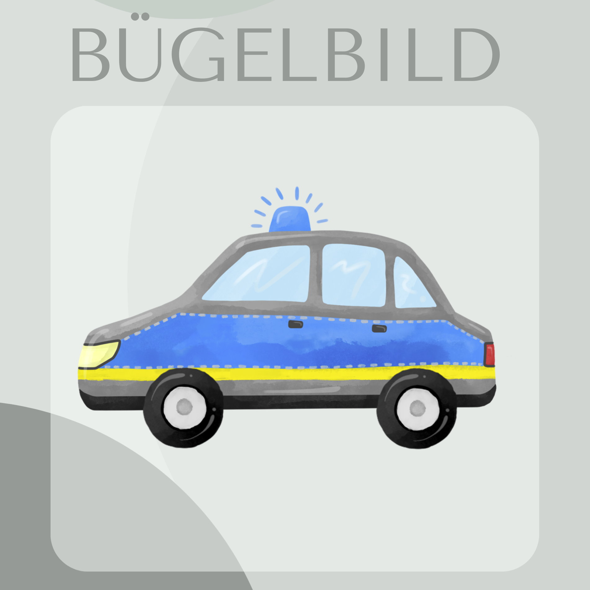 Bügelbild Polizeiauto II