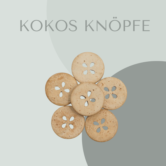 Kokosknopf Zackenmuster 12mm