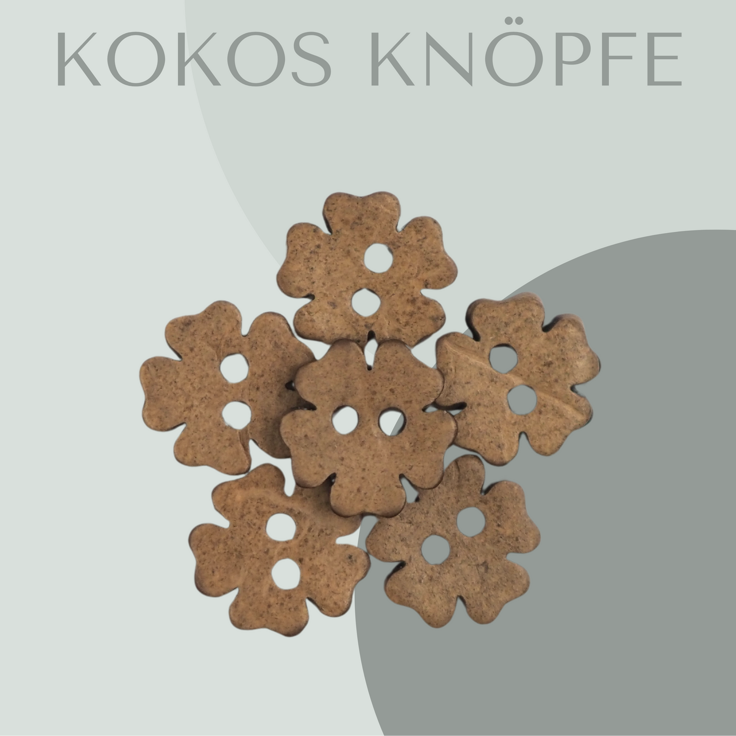 Kokosknopf in Blumenform 11mm