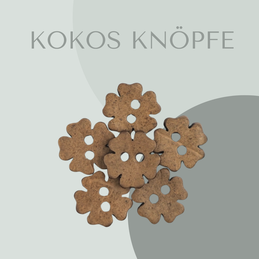 Kokosknopf in Blumenform 11mm