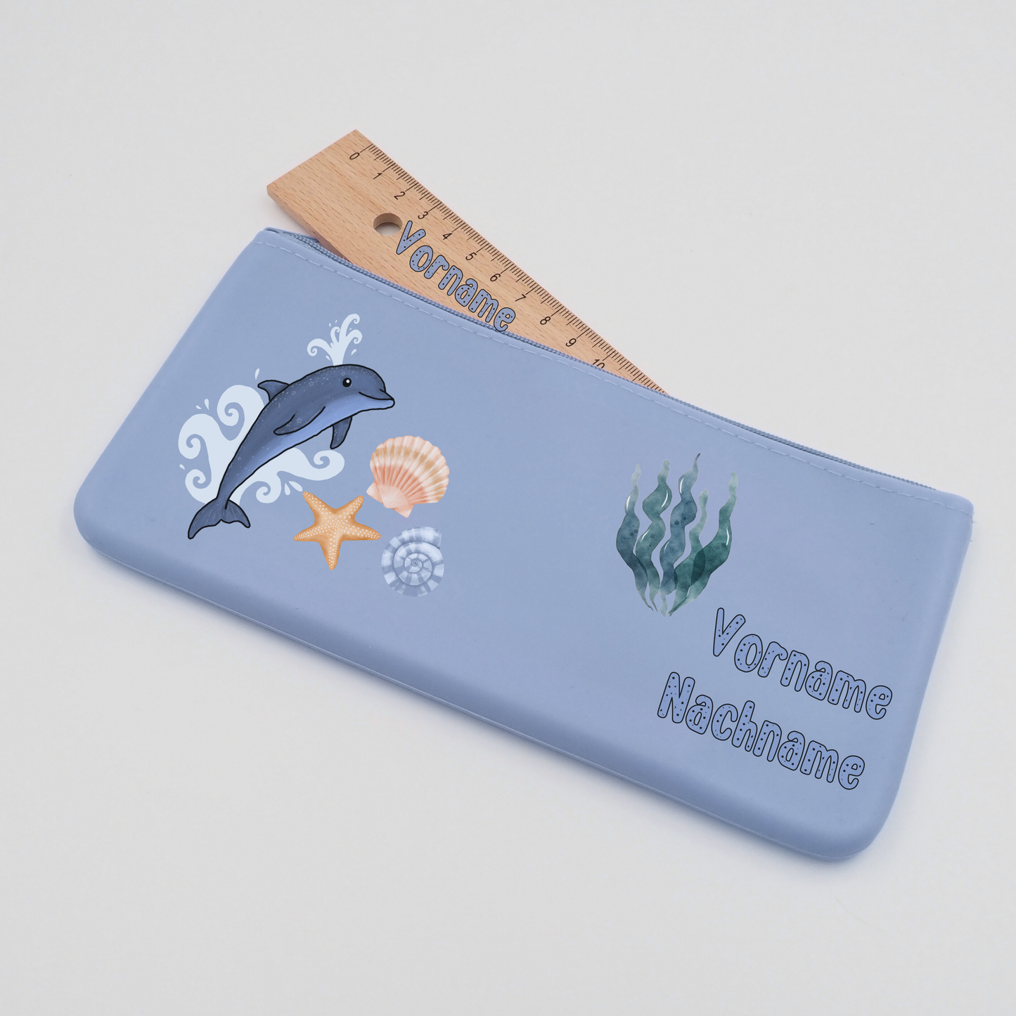 Delfin Rub-On Sticker Set personalisierbar