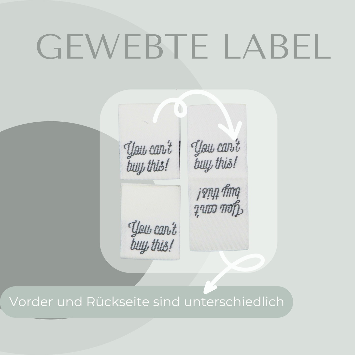 You can't buy this Web Label gewebt Eigenproduktion