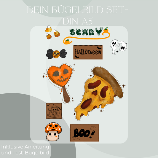 Halloween, Geist, Pilz, Monterpizza, Bügelbild