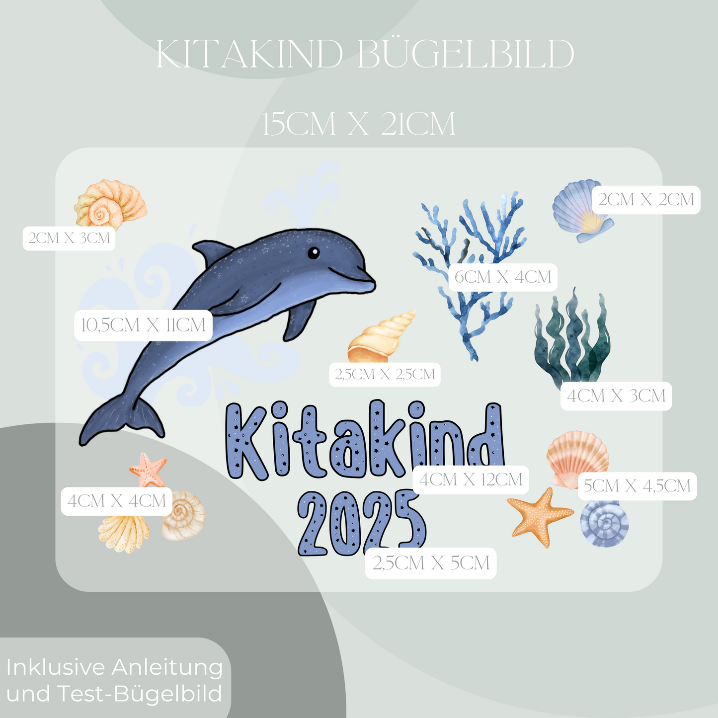 Bügelbild-Set Kitakind 2025 Delfin