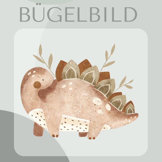 Bügelbild Stegosaurus rosa