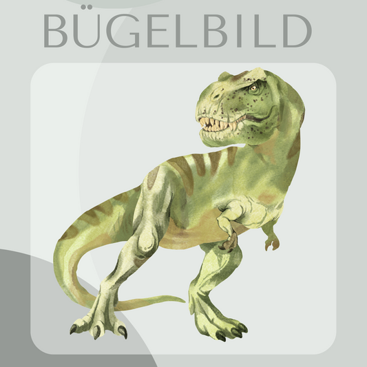 Bügelbild T-Rex grün