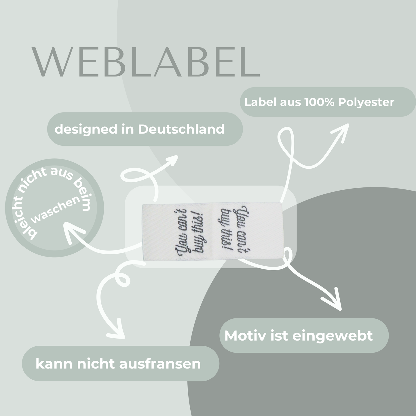 You can't buy this Web Label gewebt Eigenproduktion