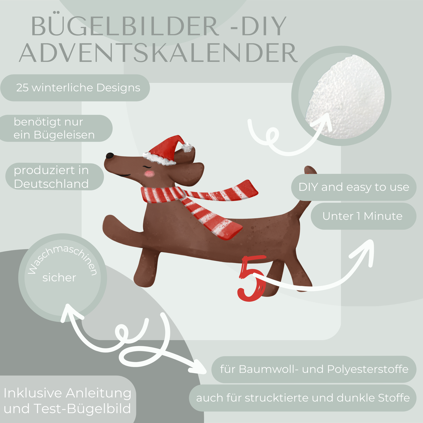 DIY Adventskalender Ill Bügel-Bild Eigenproduktion