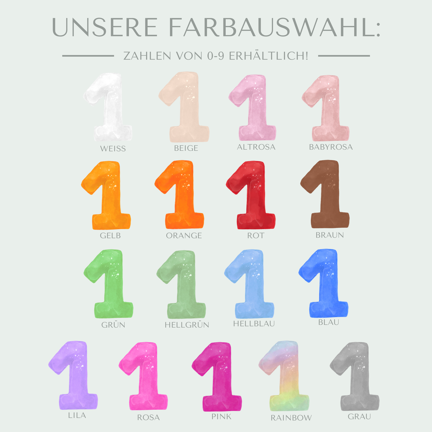Geburtstag Bügelbild Mix-and-Match ohne Motiv
