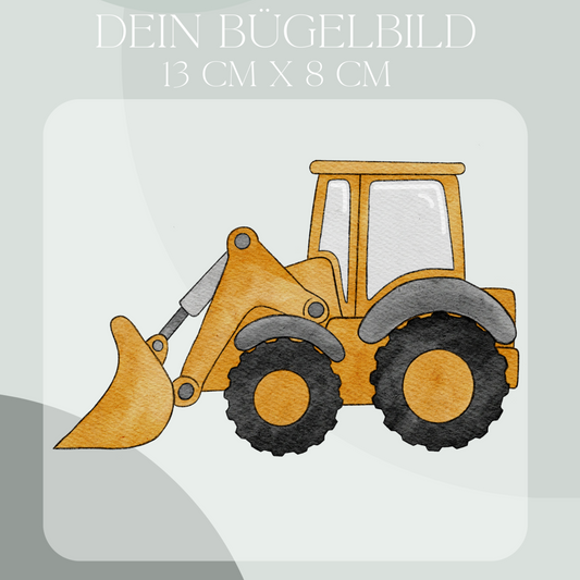 Bagger - Maxi Bügel-Bild Bügelbild Eigenproduktion
