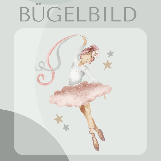 Bügelbild Ballerina mit Bändern