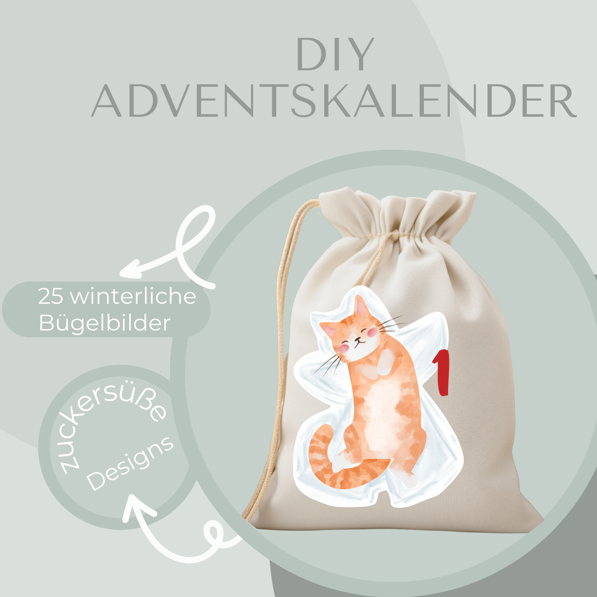 DIY Adventskalender mit eigenen winterlichen Bügelbildern.