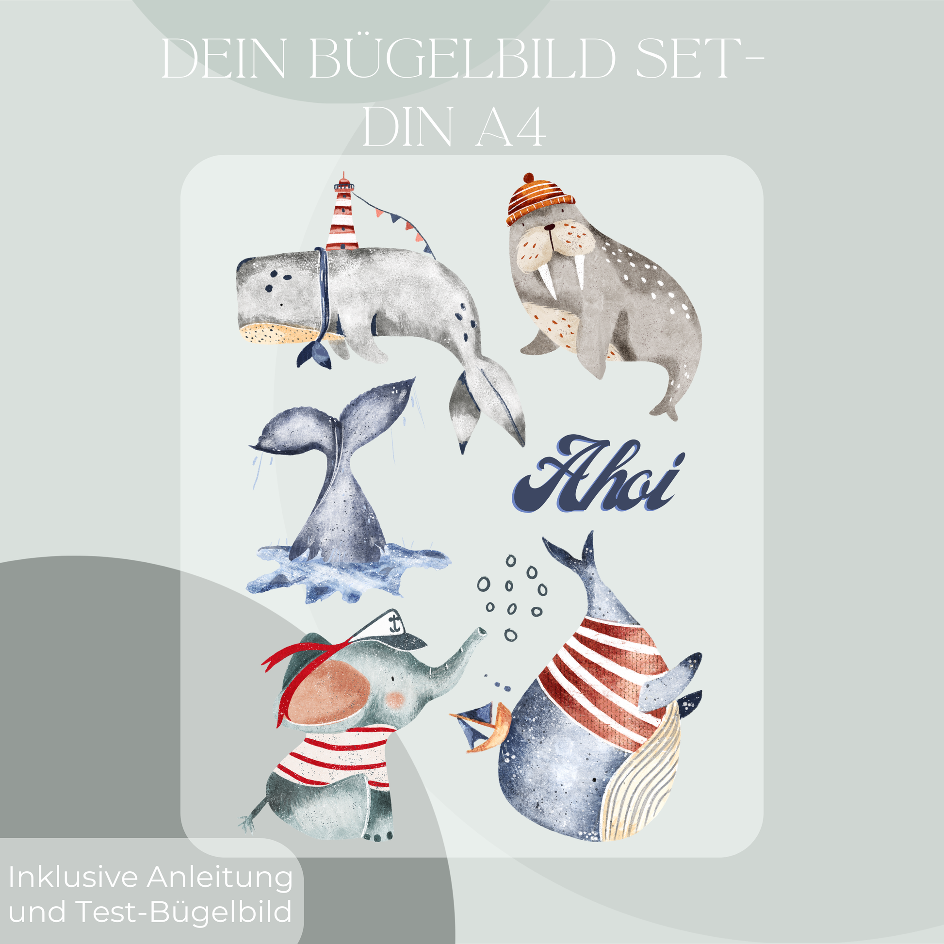 Bügelbilder: Wahl, Elefant, Robbe