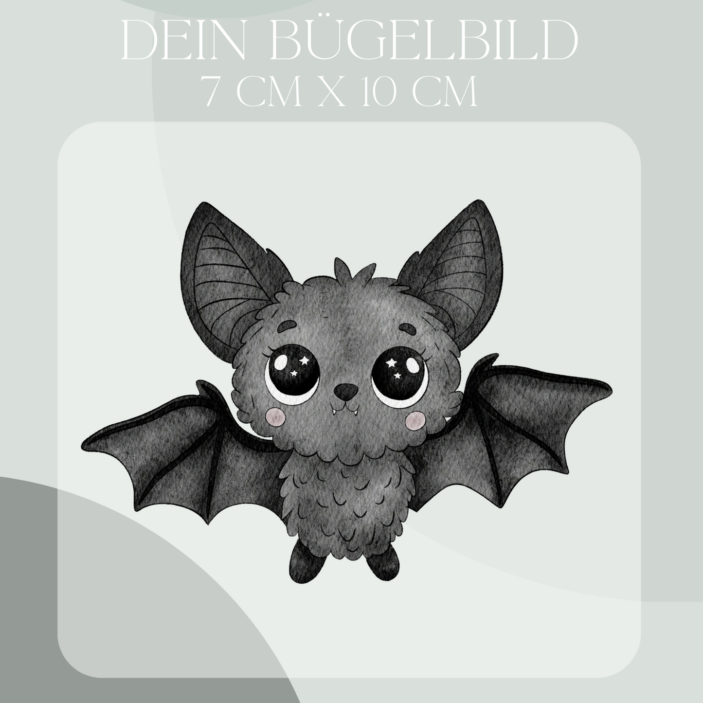 Fledermaus- Mini Bügel-Bild Bügelbild Eigenproduktion