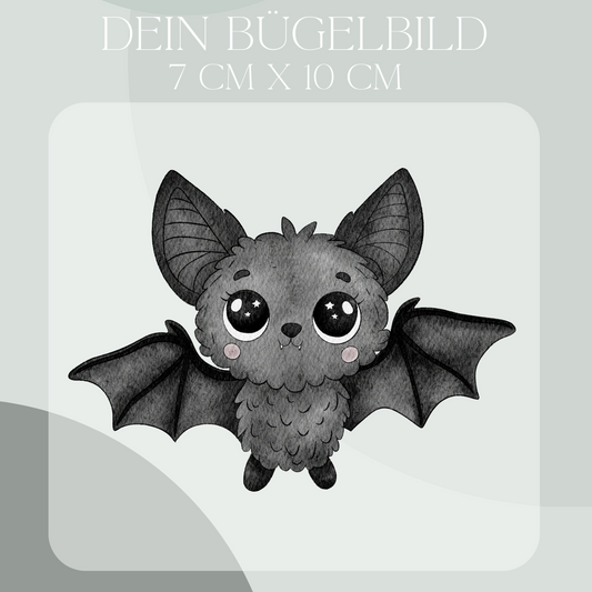 Fledermaus- Mini Bügel-Bild Bügelbild Eigenproduktion