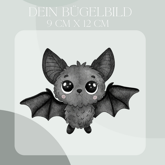 Fledermaus- Maxi Bügel-Bild Bügelbild Eigenproduktion