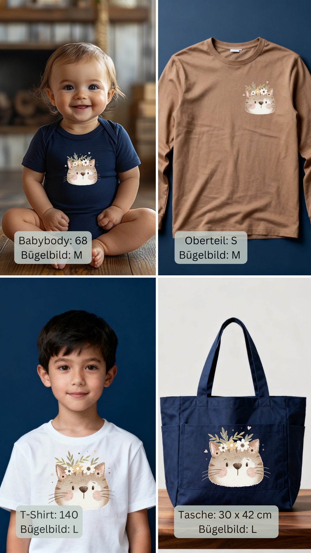 Katze - Bügel-Bild Bügelbild Eigenproduktion