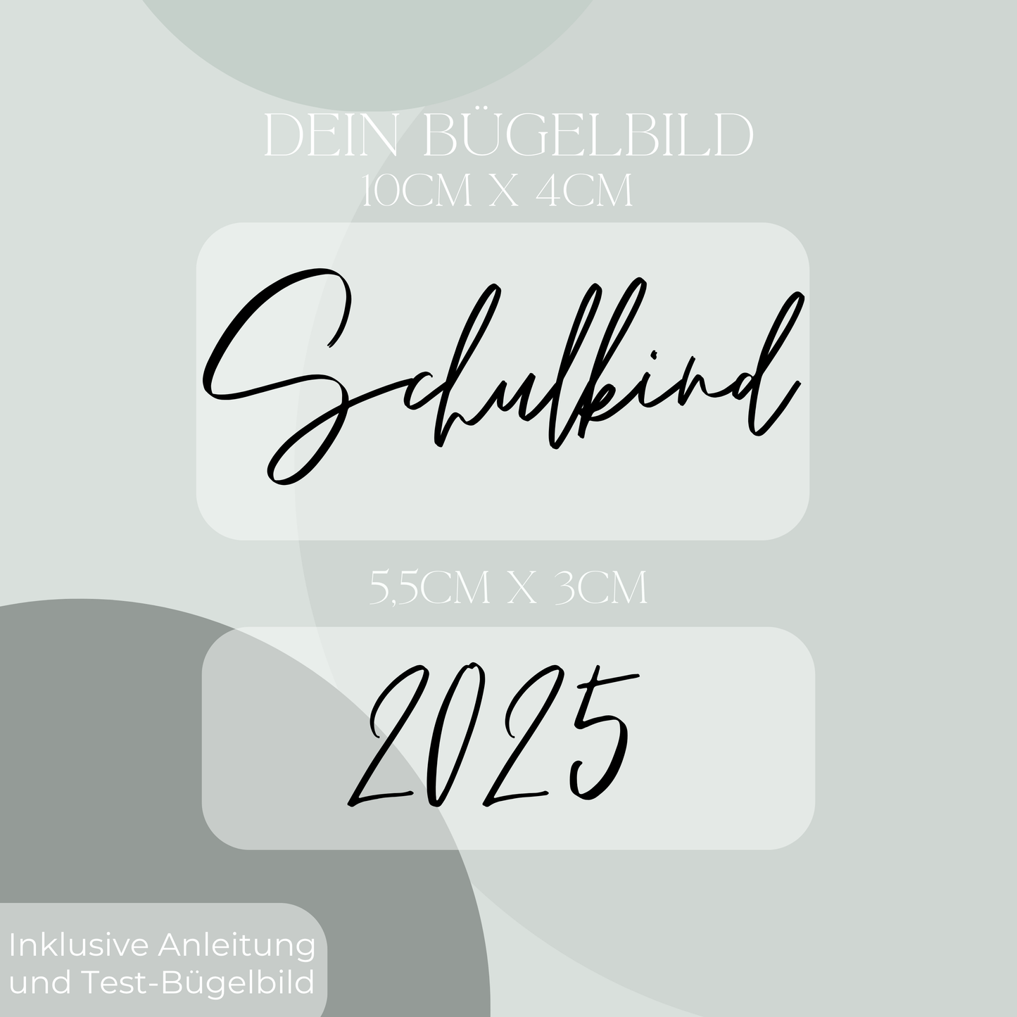 Schulkind 2025 Bügelbild Eigenproduktion