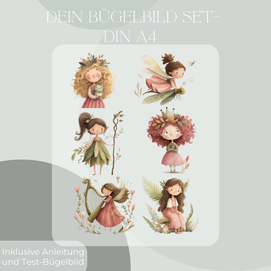 Waldfeen Set I Bügelbild Eigenproduktion DIN A4