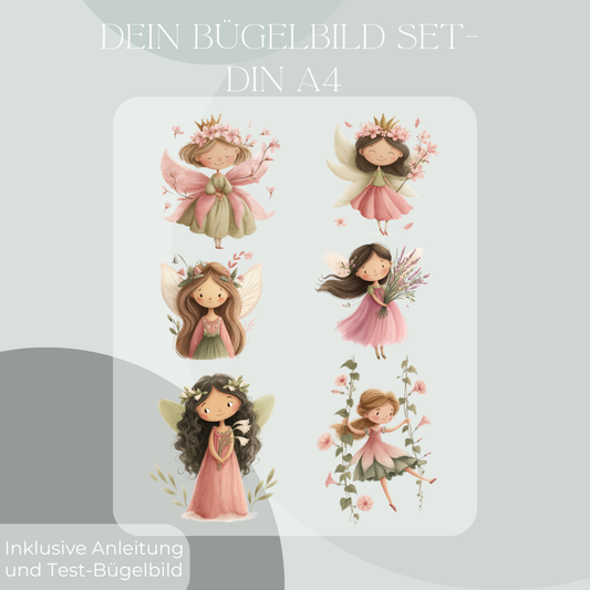 Waldfeen Set II Bügelbild Eigenproduktion DIN A4