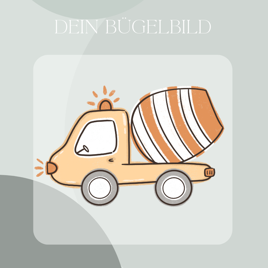 Betonmischer, Bügelbild