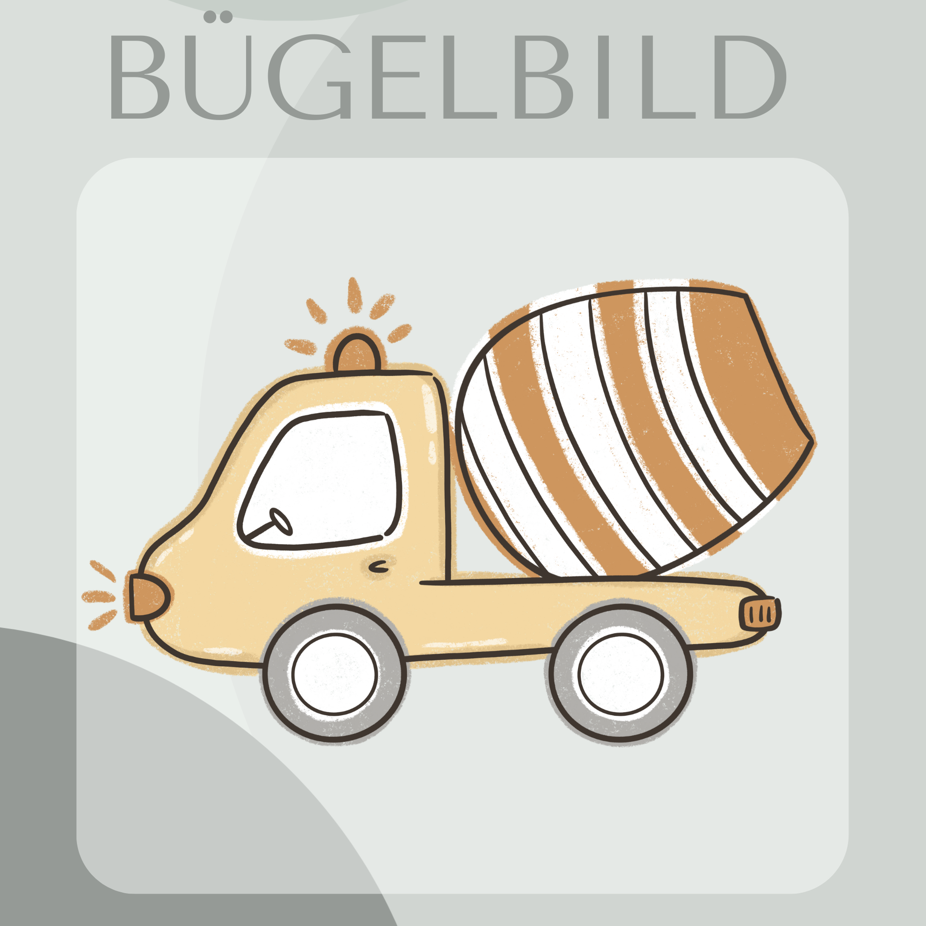 Bügelbild Betonmischer