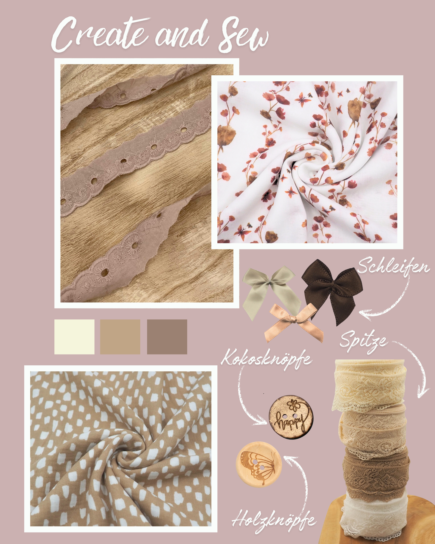 Musselin mit Flecken Double Gauze - Beige