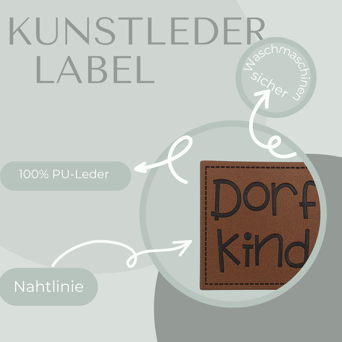 Dorf Kind Kunstlederlabel Kunstleder Label Eigenproduktion