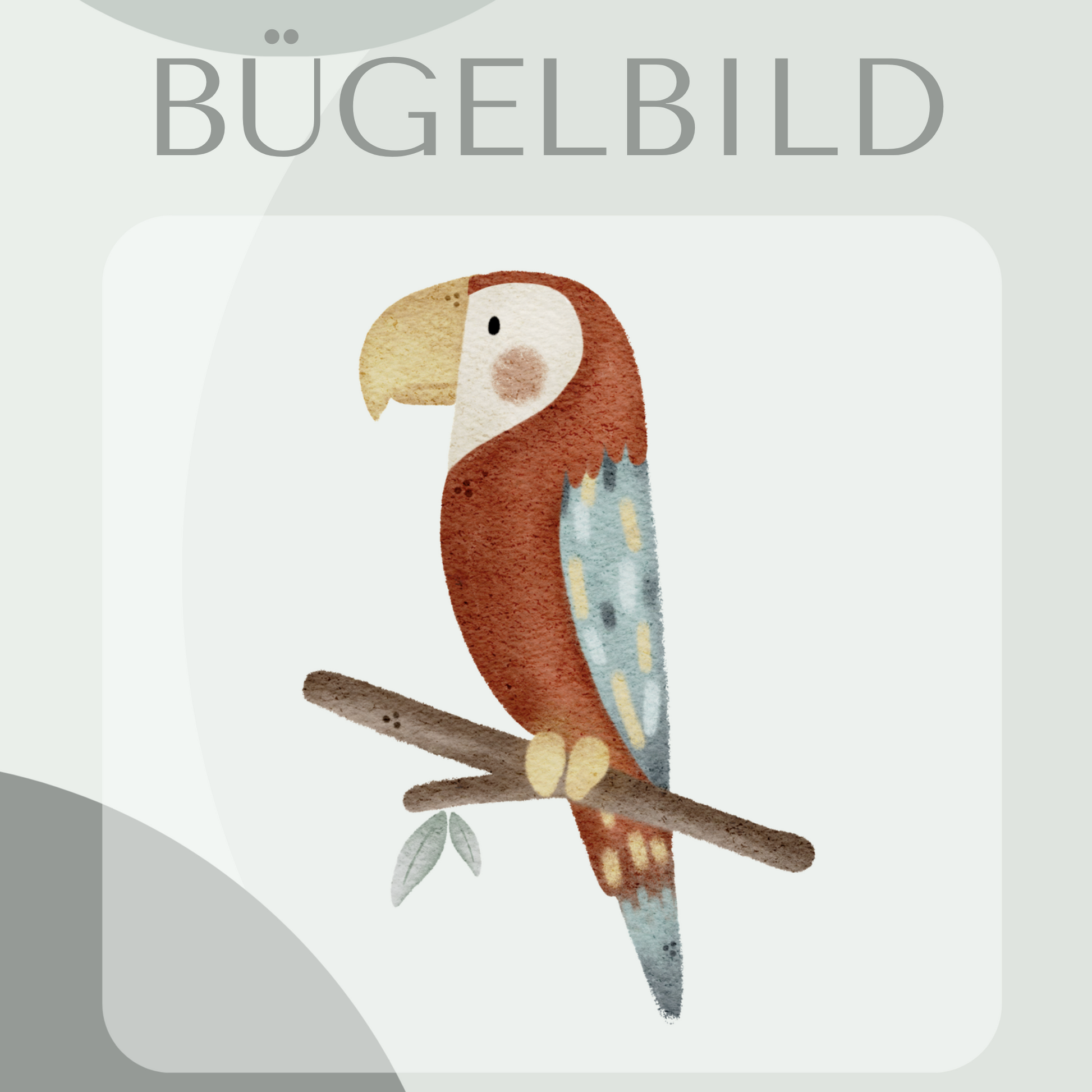 Bügelbild Papagei