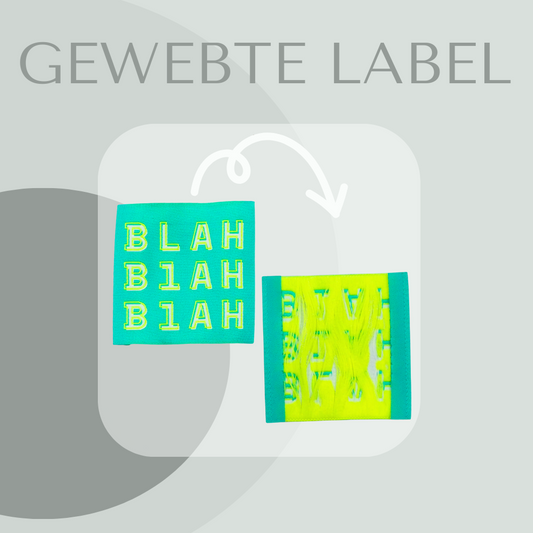 XXL BLAH BLAH BLAH Web-Label gewebt Eigenproduktion
