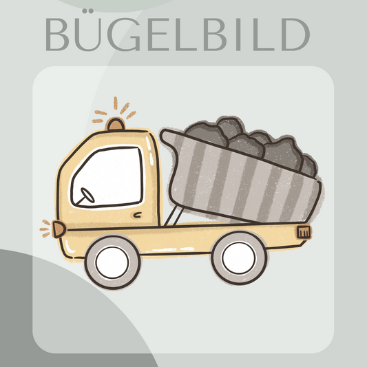 Bügelbild Kipplaster gelb