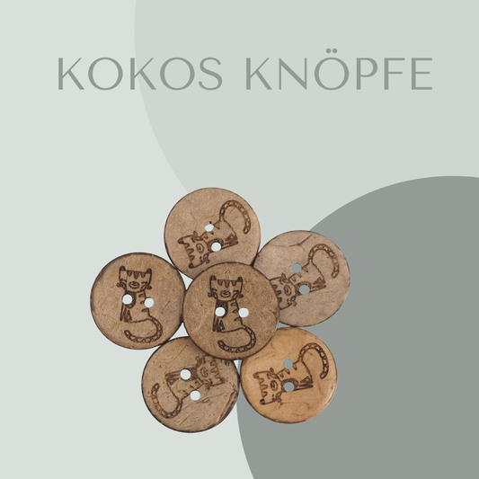 Eigenproduktion Kokosknopf Tiger 20mm