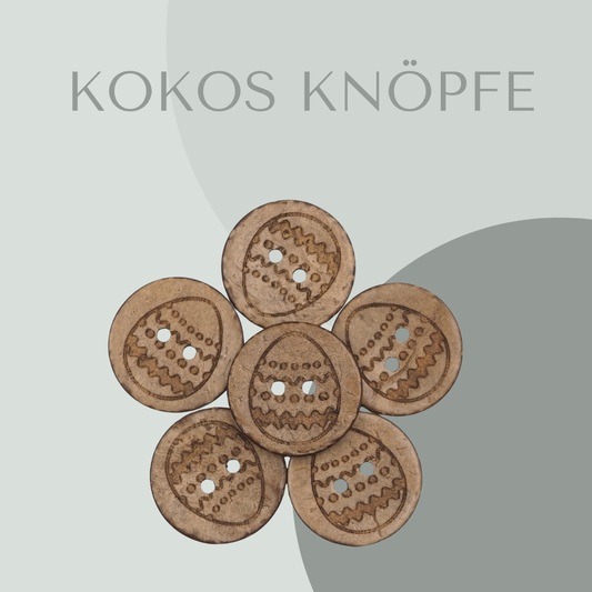 Eigenproduktion Kokosknopf Osterei 20mm