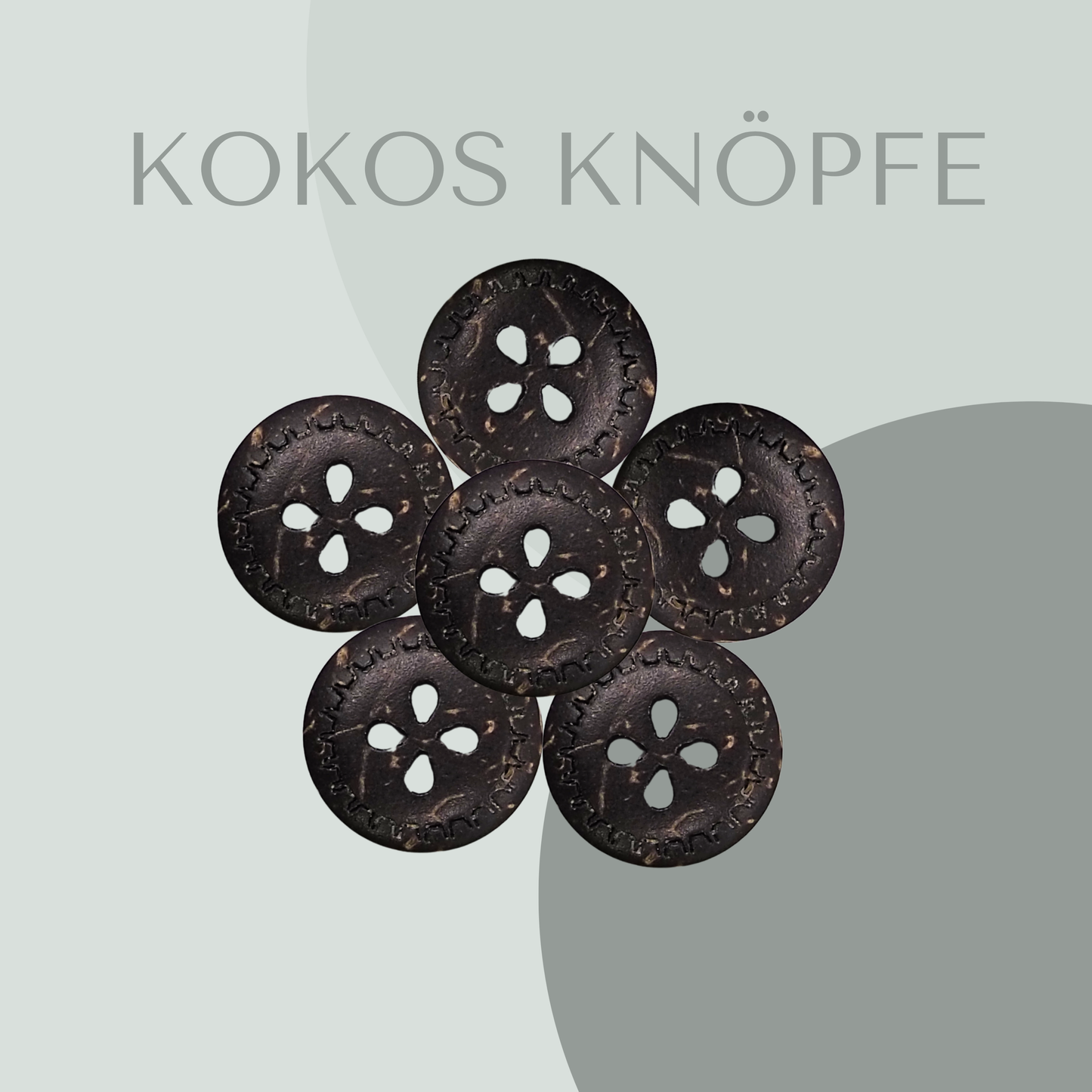 Kokosknopf Wellen 13mm