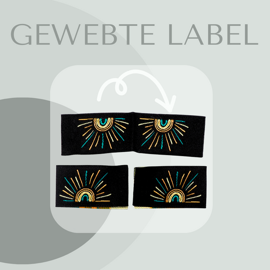 Sonne Label gewebt Eigenproduktion