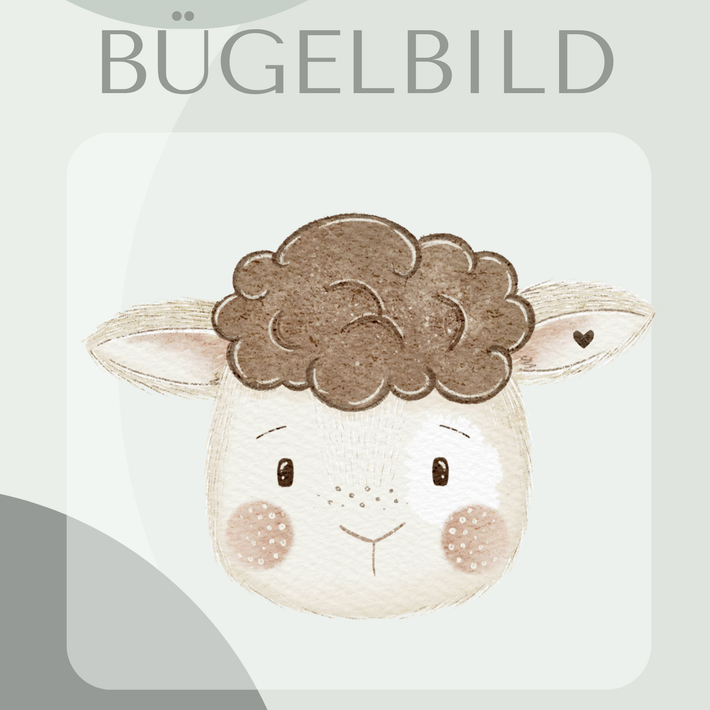 Bügelbild Schafskopf