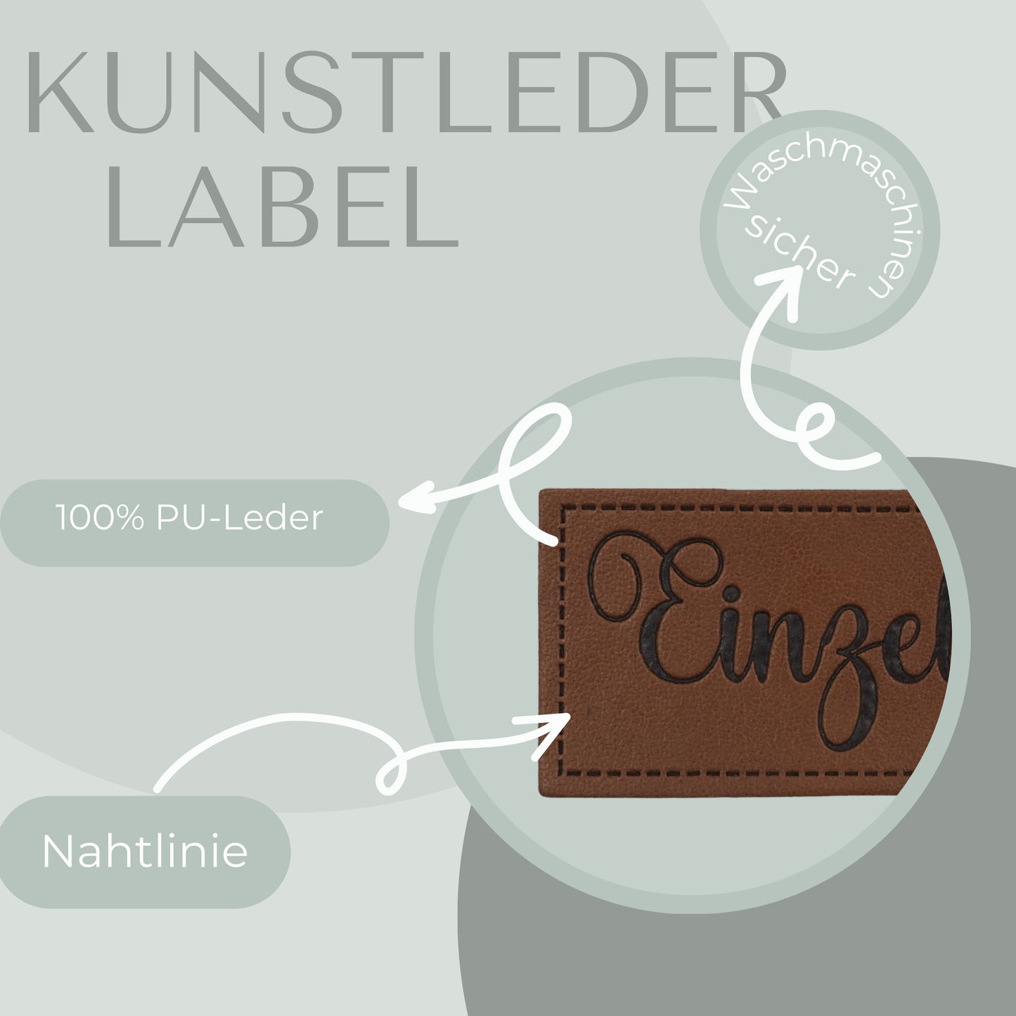 Einzelstück Kunstlederlabel Kunstleder Label Eigenproduktion