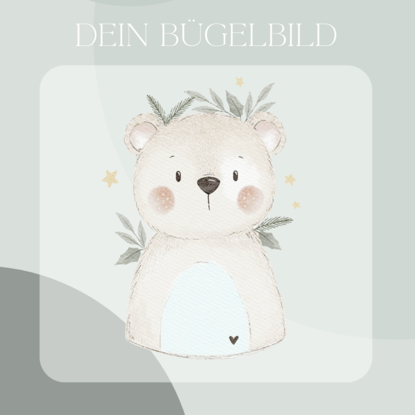 Eisbär - Mini Bügel-Bild Bügelbild Eigenproduktion