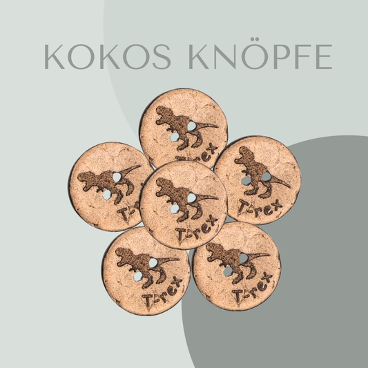 Kokosknopf T-Rex 20mm