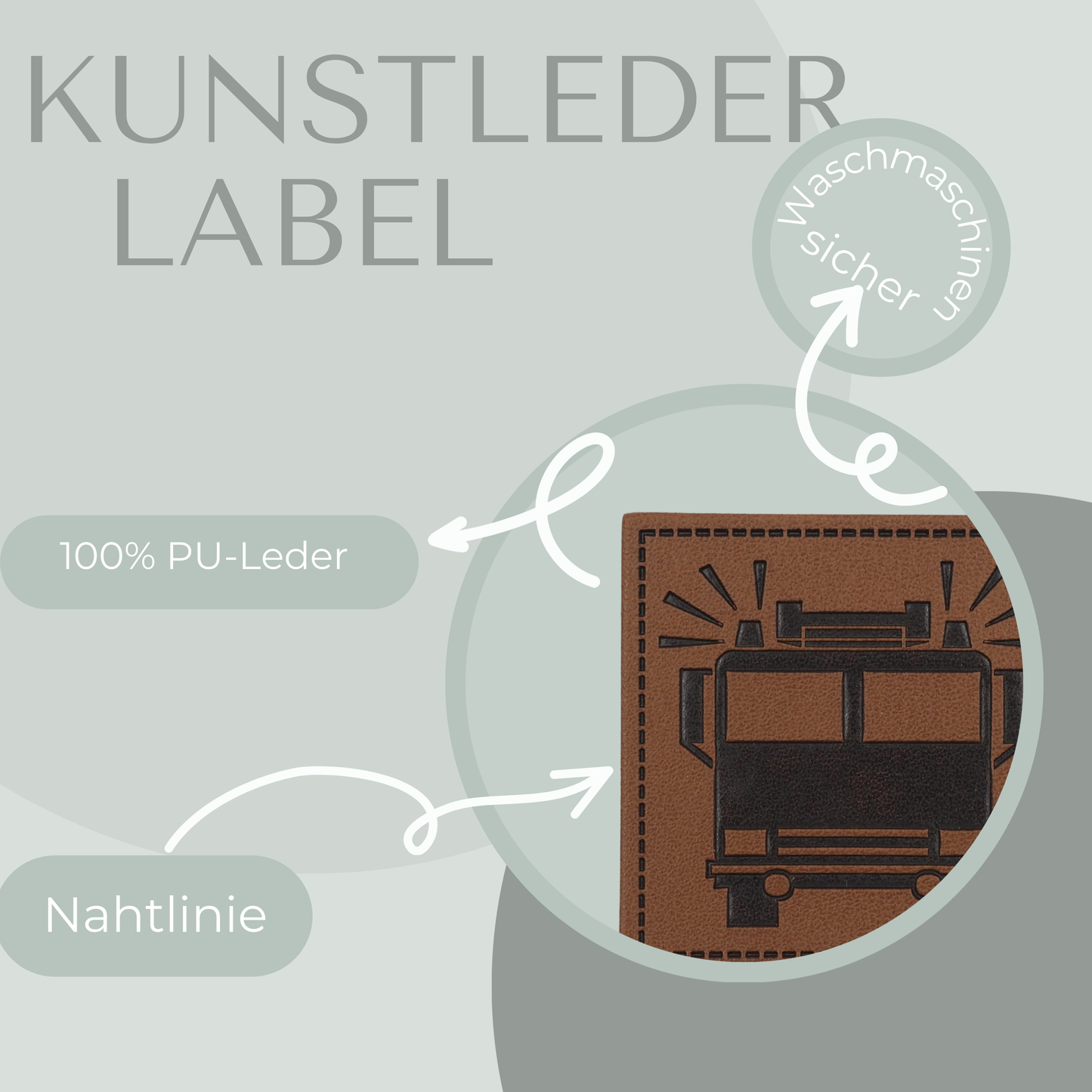 Feuerwehr Kunstlederlabel Kunstleder Label Eigenproduktion